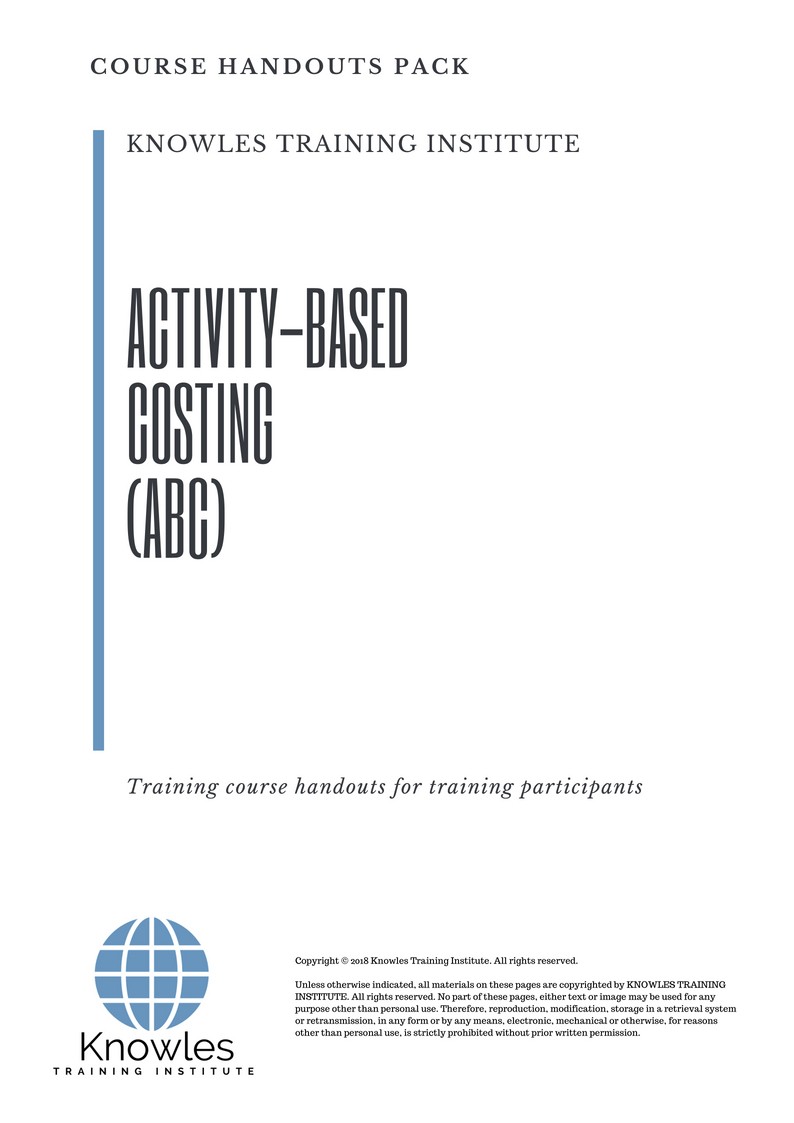 Activity-Based Costing (Abc) Training Course in United-Kingdom Handouts