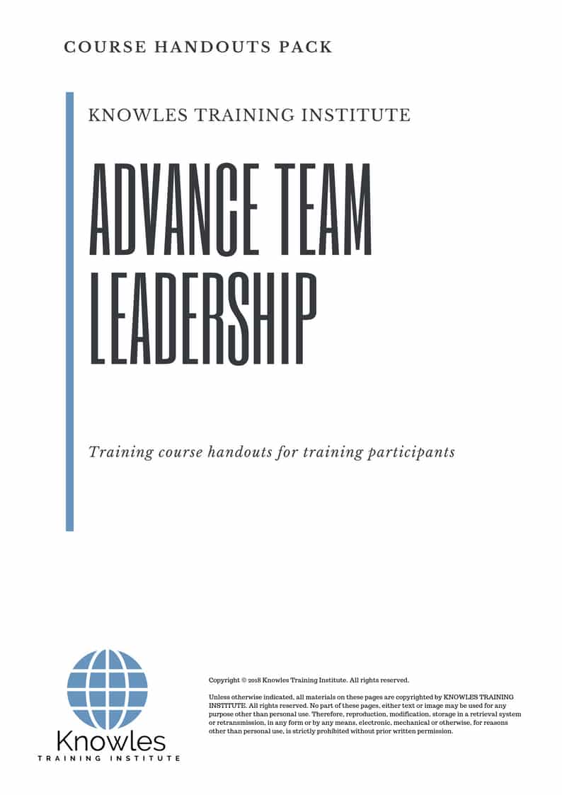 Advance Team Leadership Course in United-Kingdom Handouts