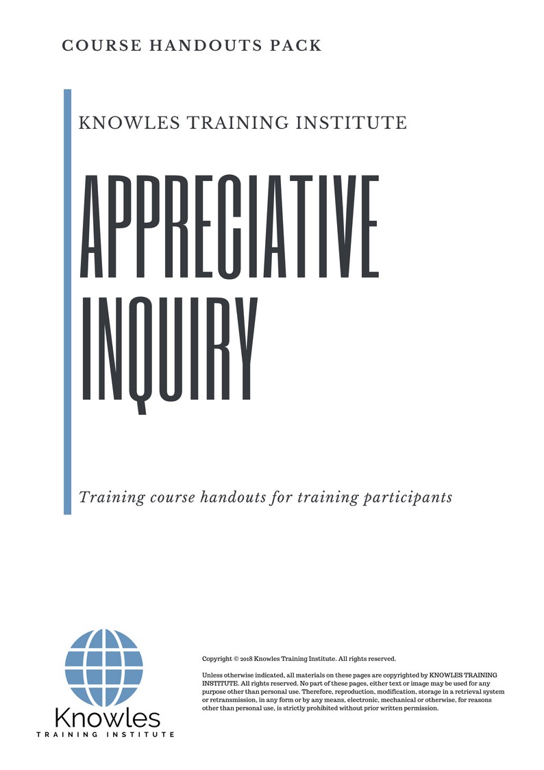 Appreciative Inquiry Training Course in United-Kingdom Handouts