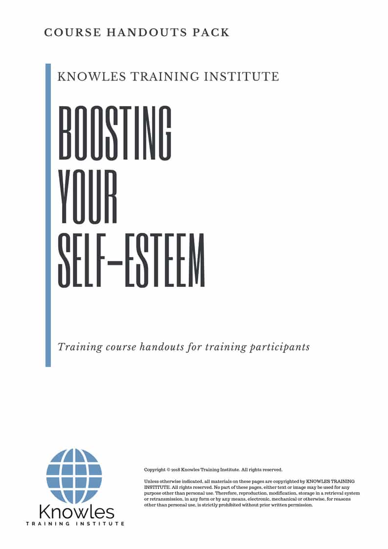 Boosting Your Self-Esteem Course in United-Kingdom Handouts