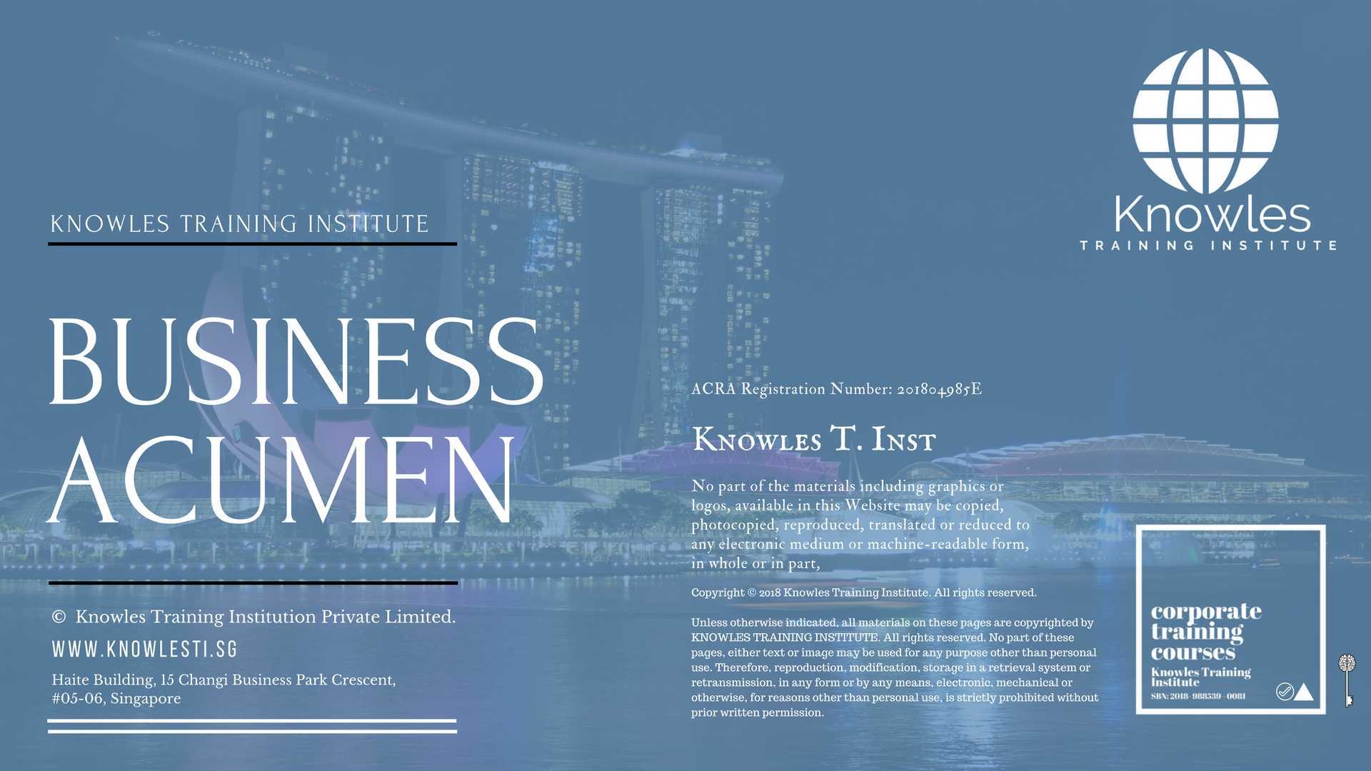 Business Acumen Training Course in United-Kingdom