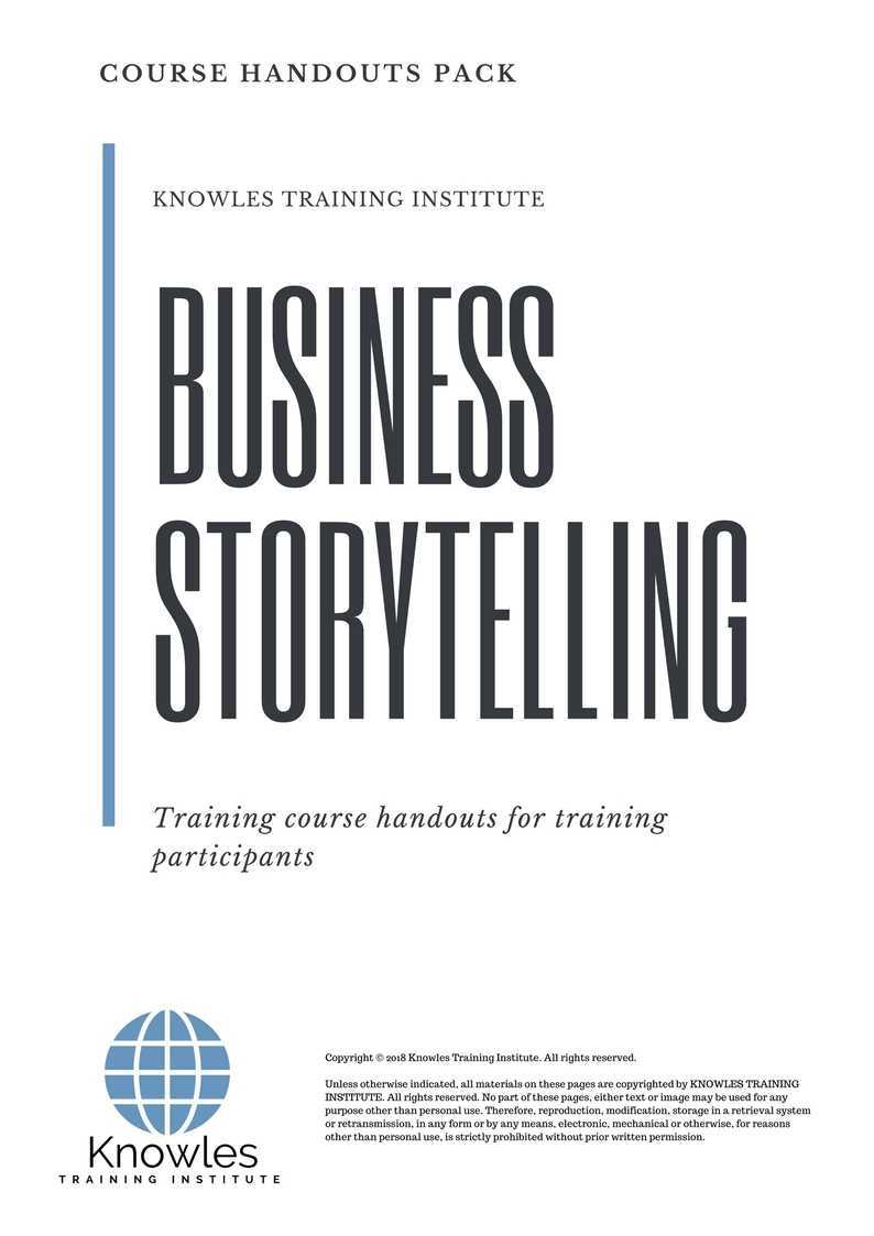 Business Storytelling Training Course in United-Kingdom Handouts