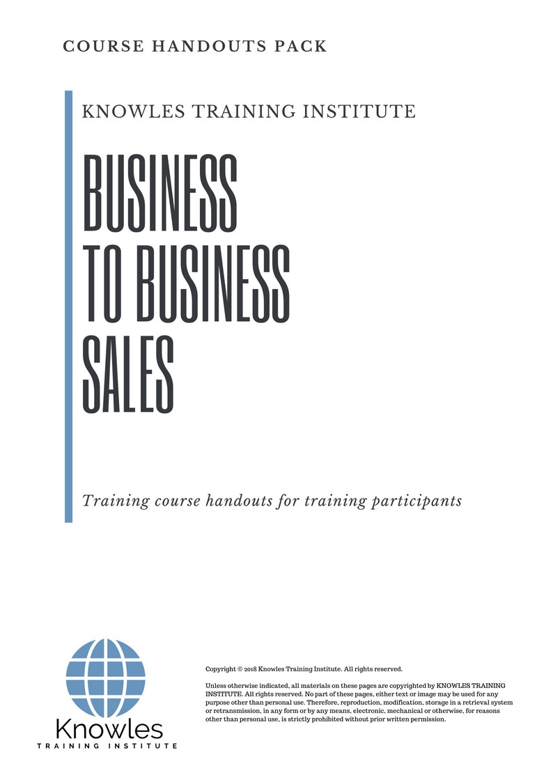 Business To Business Sales Course in United-Kingdom Handouts