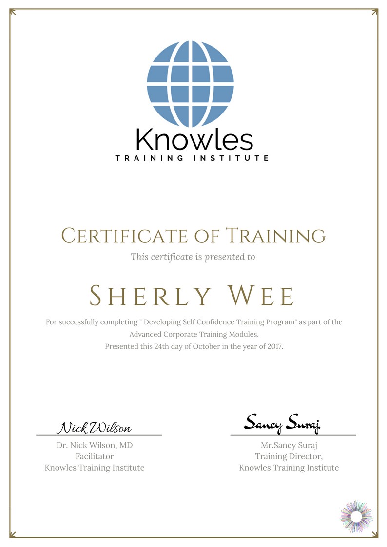 Certification For Developing Self Confidence Course in United-Kingdom