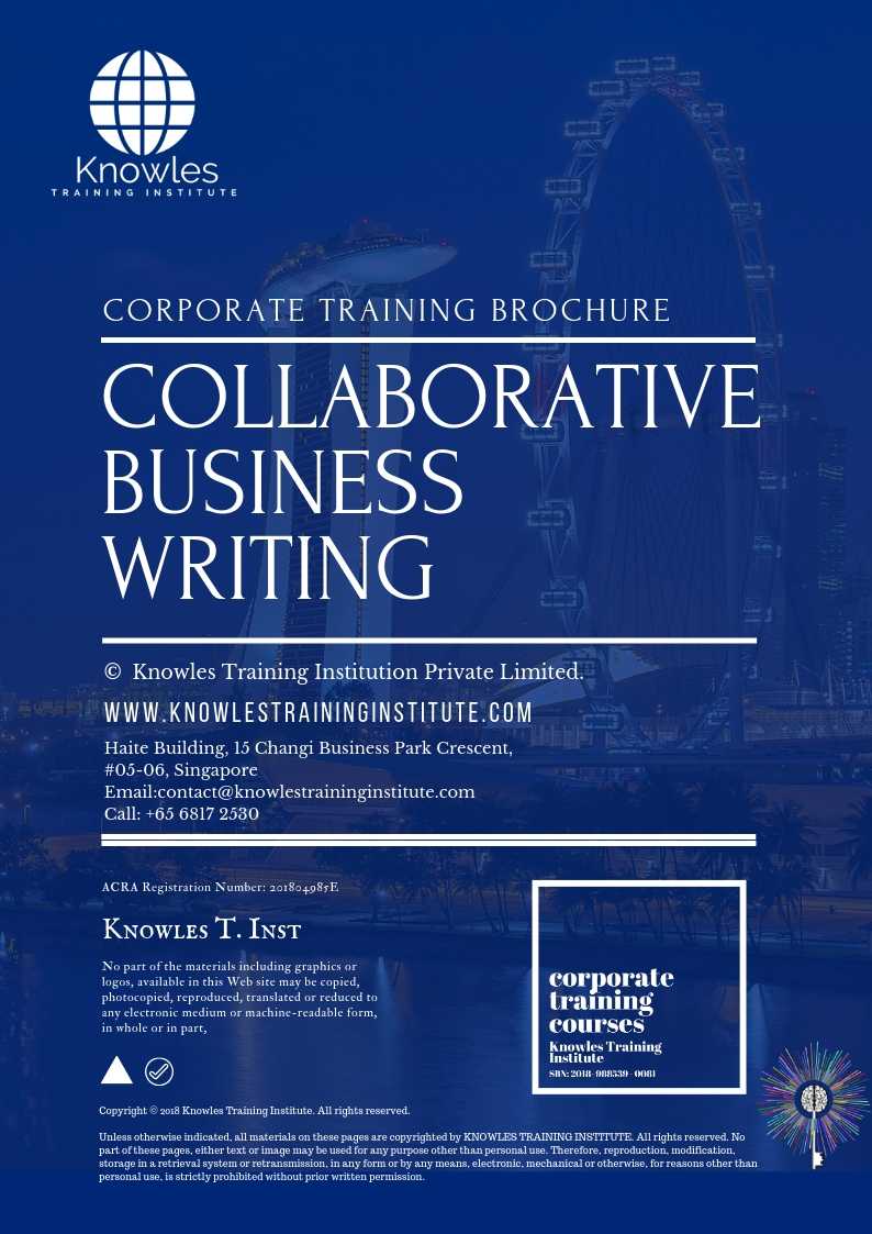Collaborative Business Writing Course in United-Kingdom Brochure