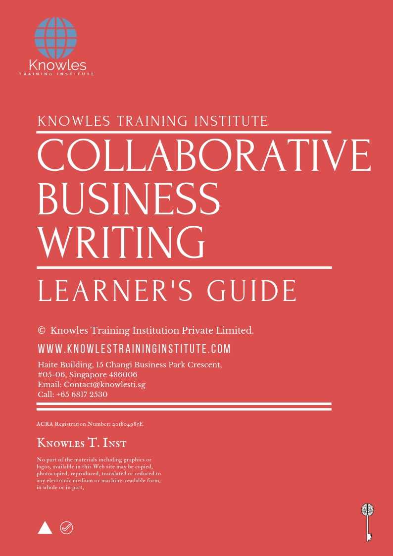 Collaborative Business Writing Course in United-Kingdom Learner_s Guide