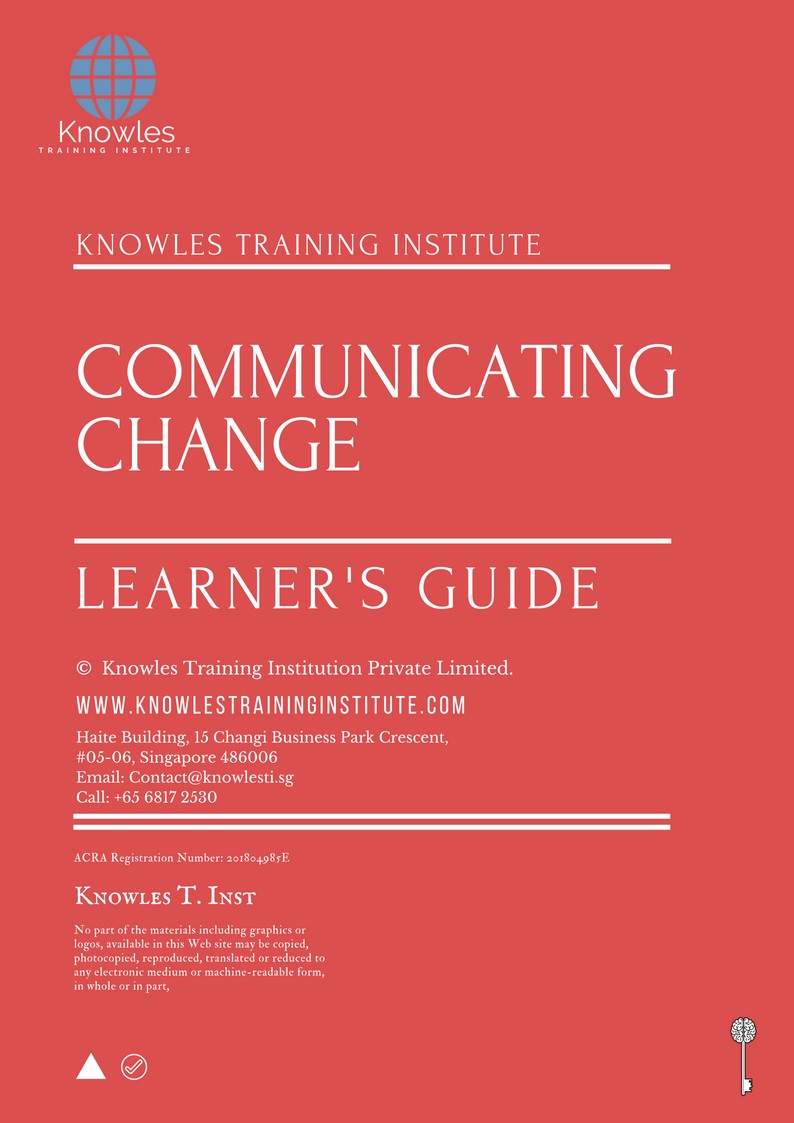 Communicating Change Training Course in United-Kingdom Learner’s Guide