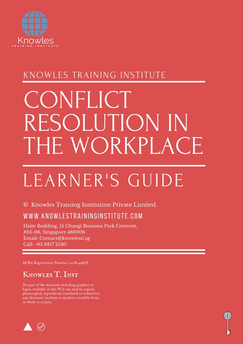 Conflict Resolution In The Workplace Course in United-Kingdom Learner’s Guide