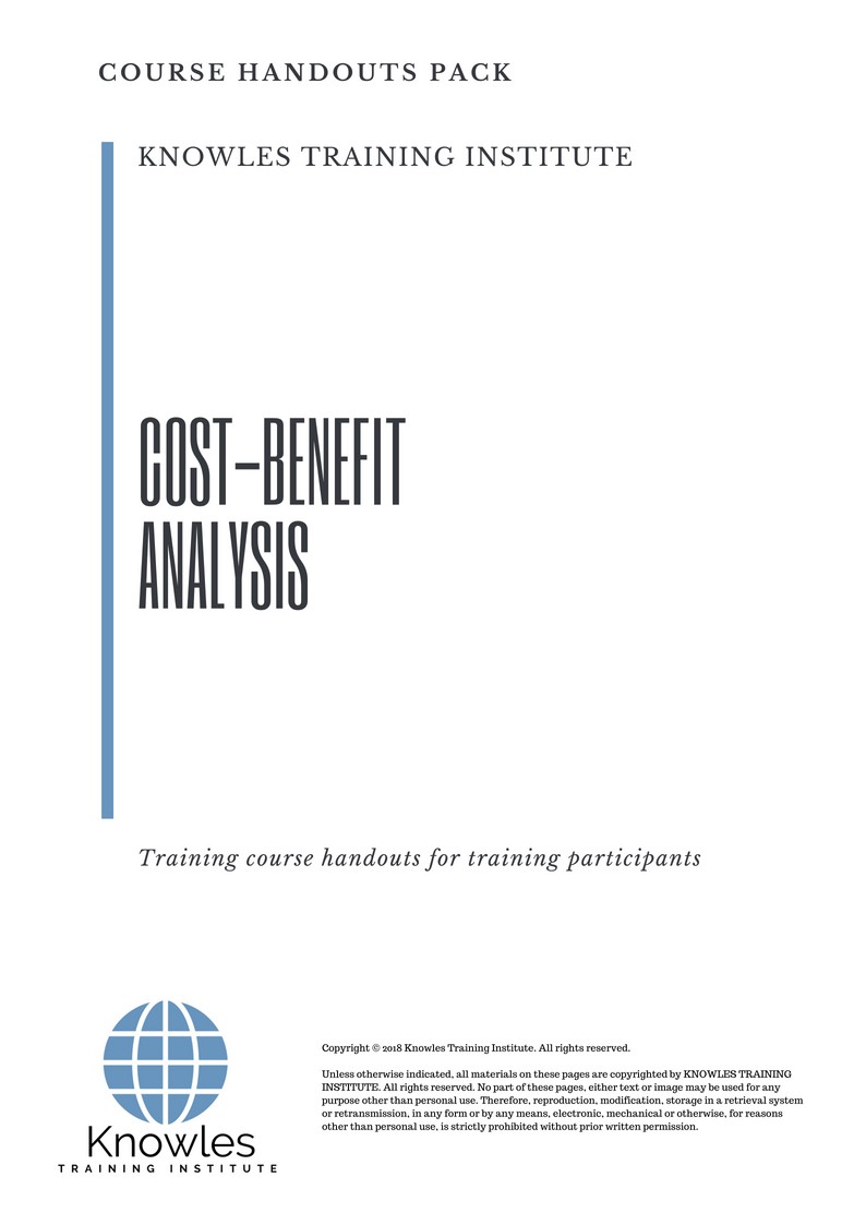Cost-Benefit Analysis Training Course in United-Kingdom Handouts