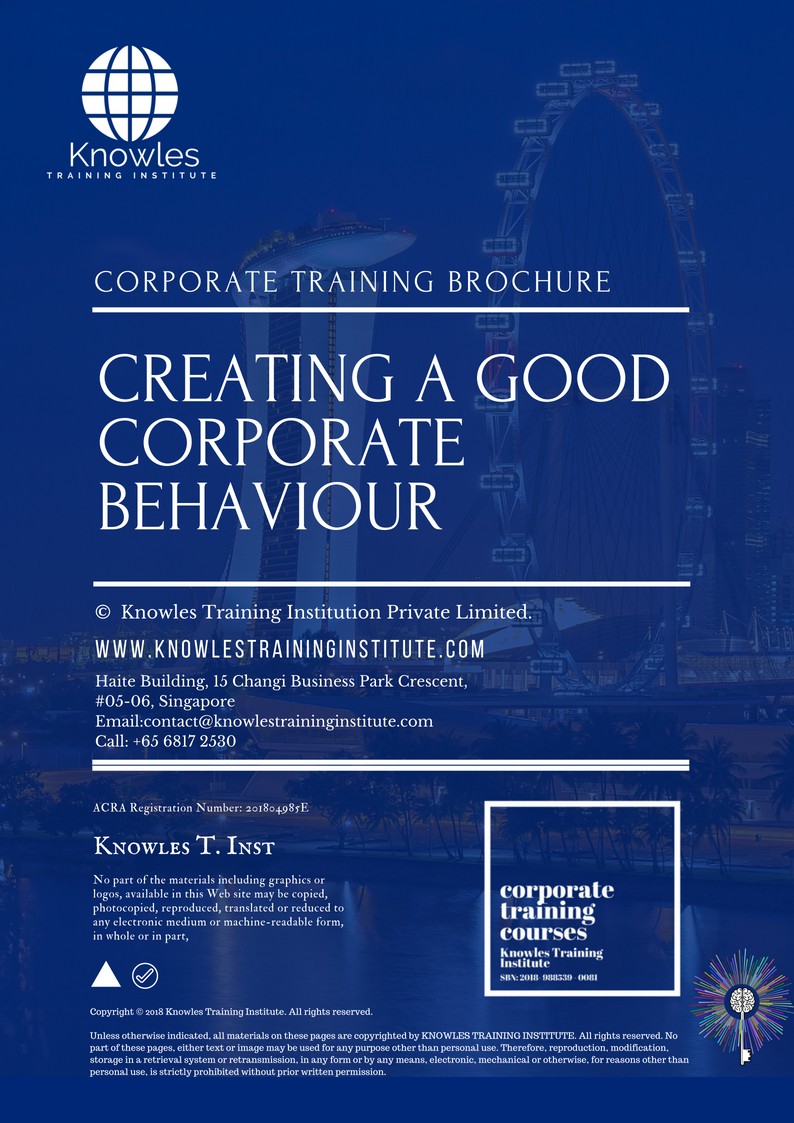 Course Brochure For Creating A Good Corporate Behaviour Training Course in United-Kingdom