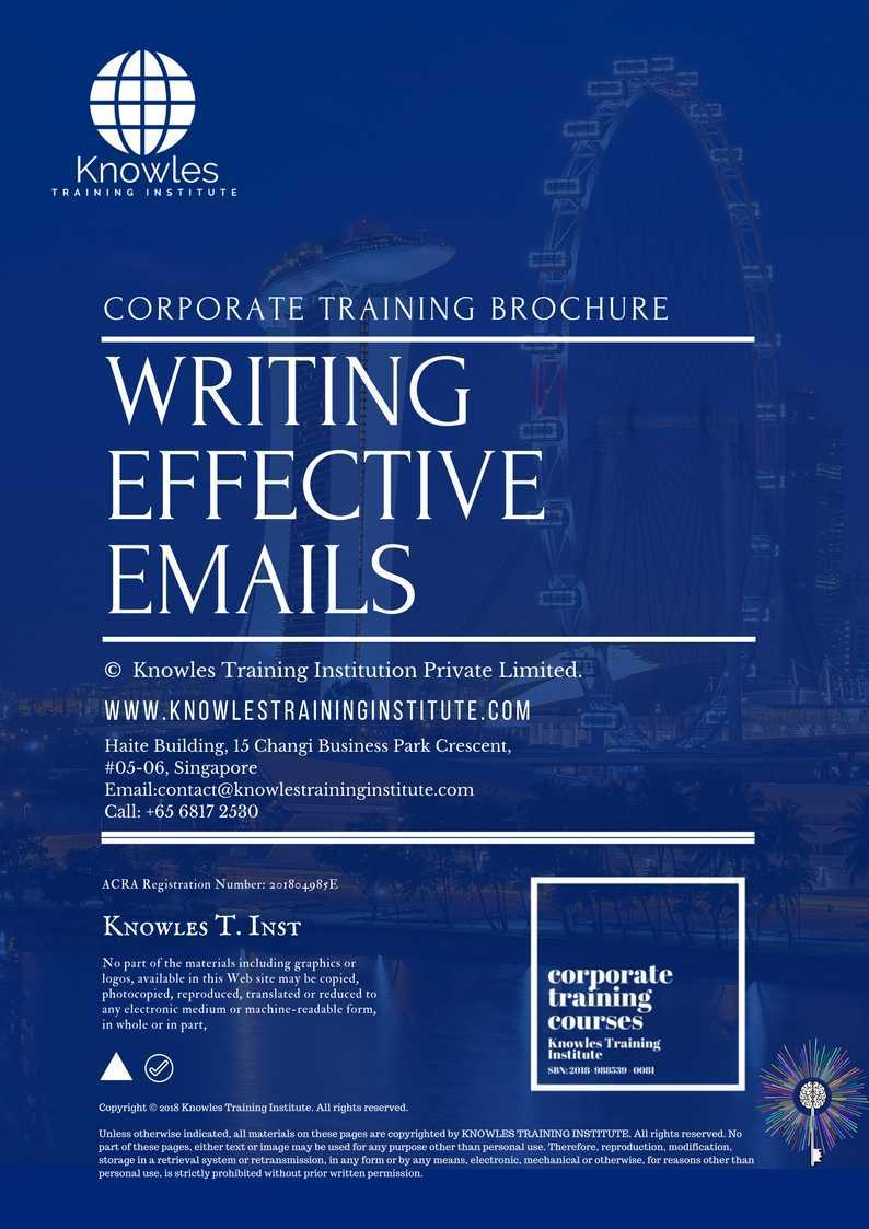 Course Brochure For Writing Effective Emails Course in United-Kingdom