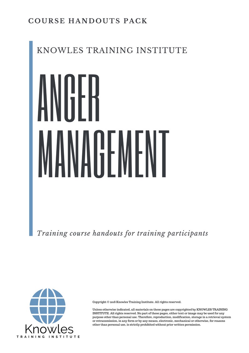 Course Handouts For Anger Management Training Course in United-Kingdom