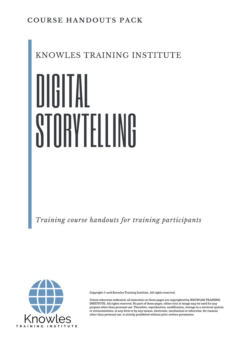 Course Handouts For Digital Storytelling in United-Kingdom