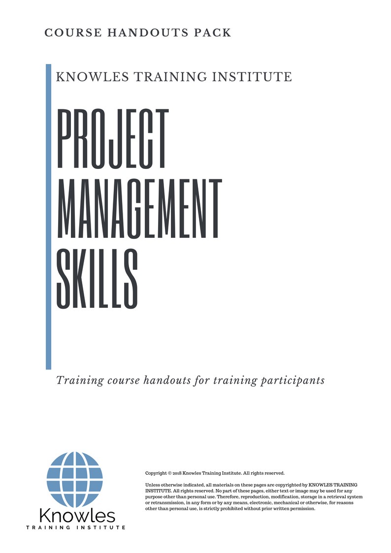 Course Handouts For Project Management Skills Course in United-Kingdom
