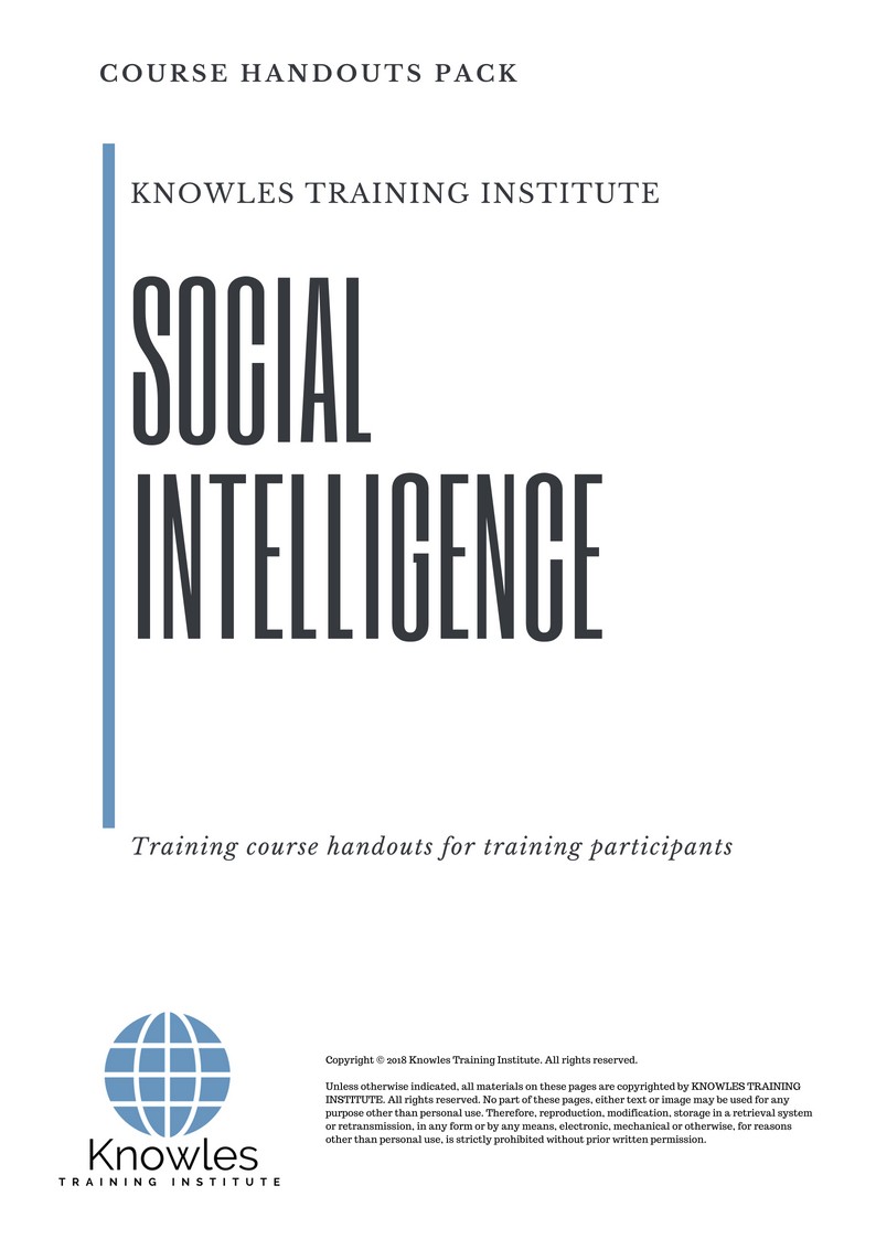 Course Handouts For Social Intelligence Training Course in United-Kingdom