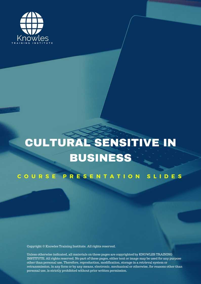 Cultural Sensitive In Business Training Course in United-Kingdom Presentation Slides