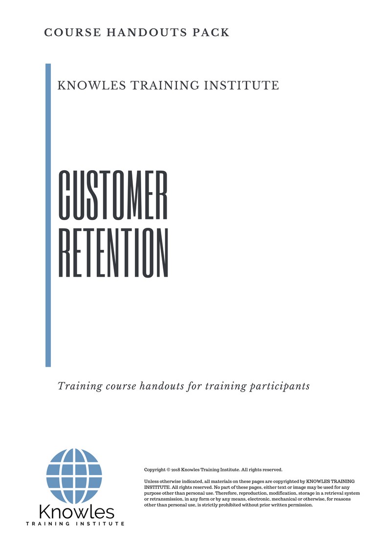 Customer Retention Course in United-Kingdom Handouts