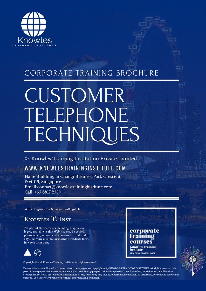 Customer Telephone Techniques Course in United-Kingdom Brochure