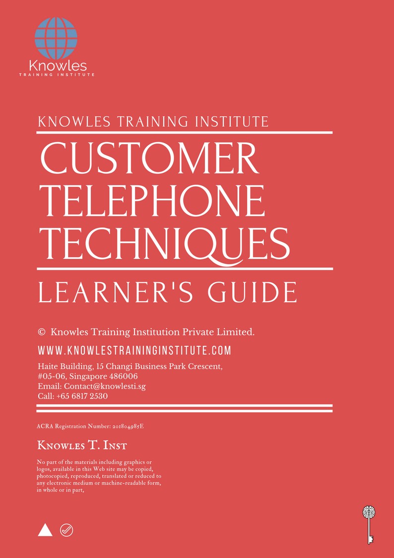 Customer Telephone Techniques Course in United-Kingdom Learner’s Guide