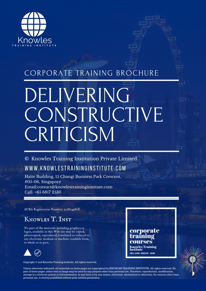 Delivering Constructive Criticism Course in United-Kingdom Brochure