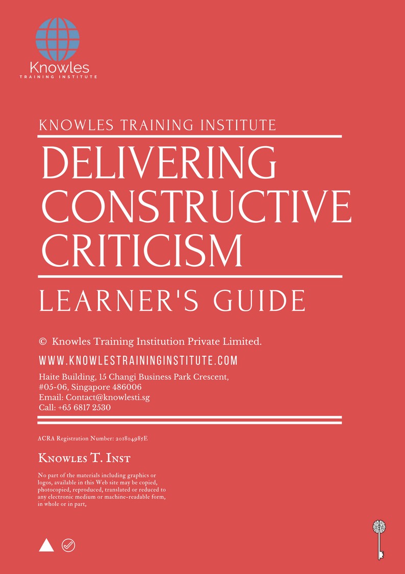 Delivering Constructive Criticism Course in United-Kingdom Learner’s Guide