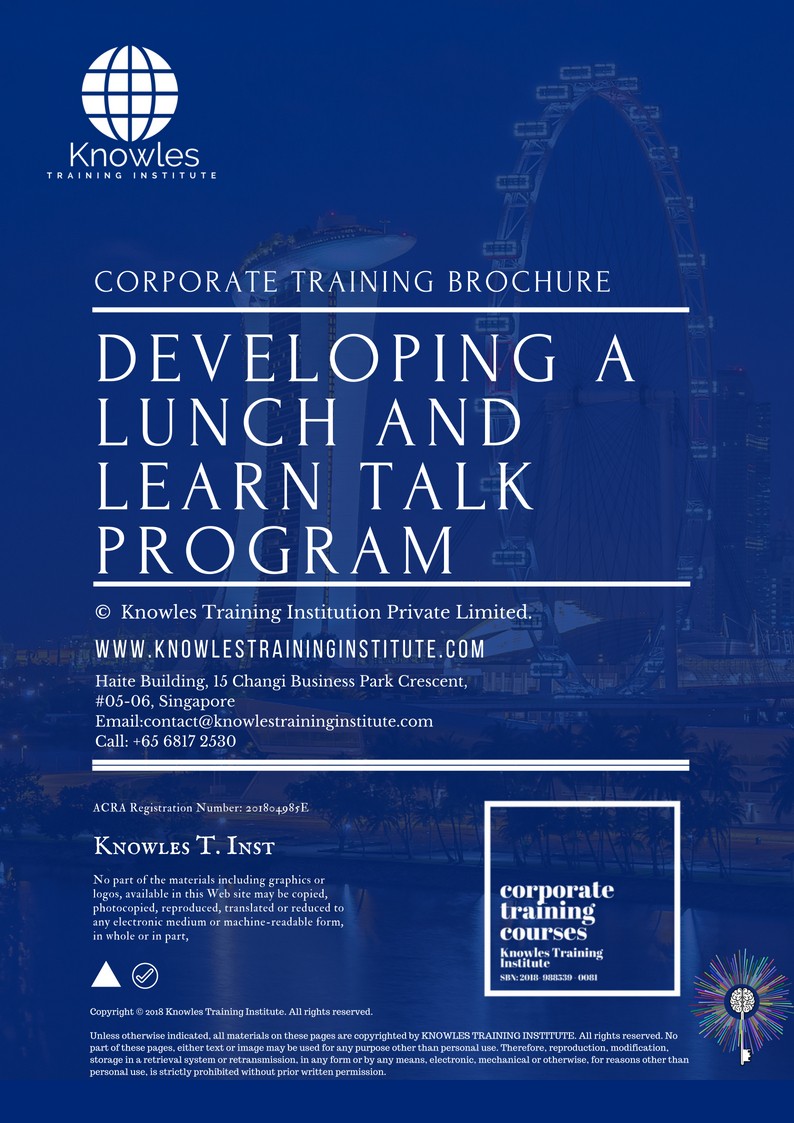 Developing A Lunch And Learn Talk Program Training Course in United-Kingdom Brochure