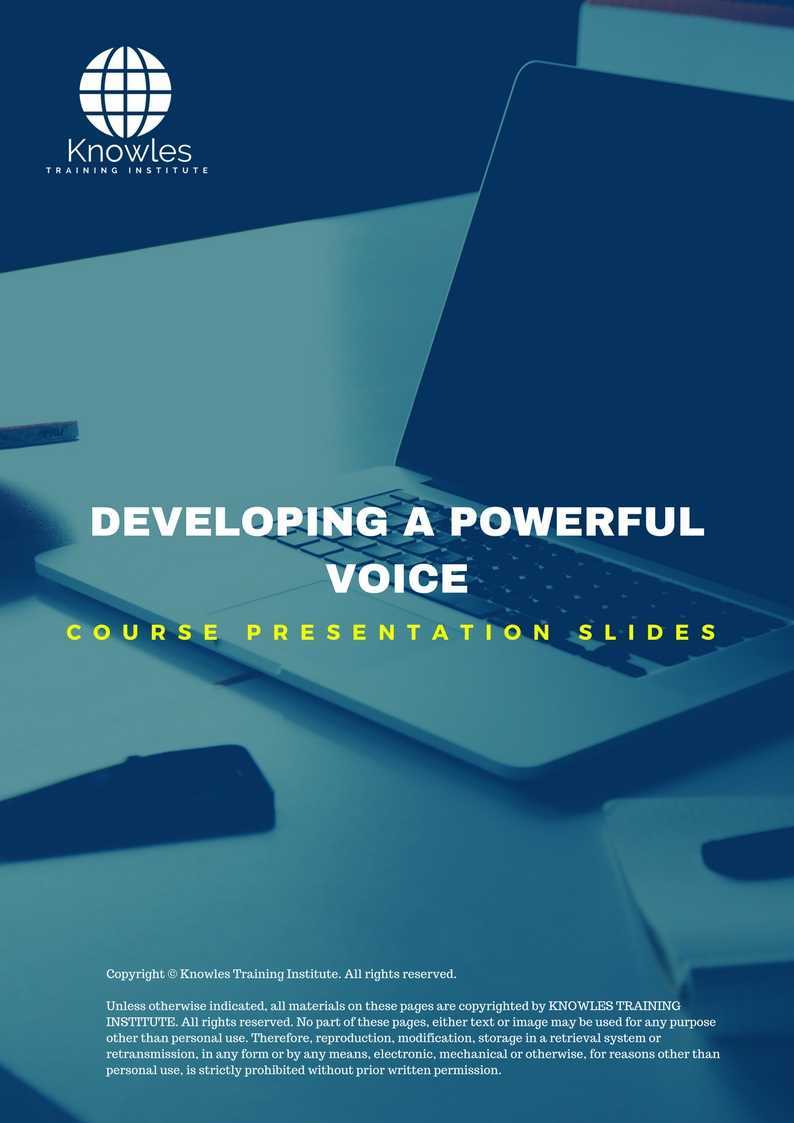 Developing A Powerful Voice Training Course in United-Kingdom Presentation Slides
