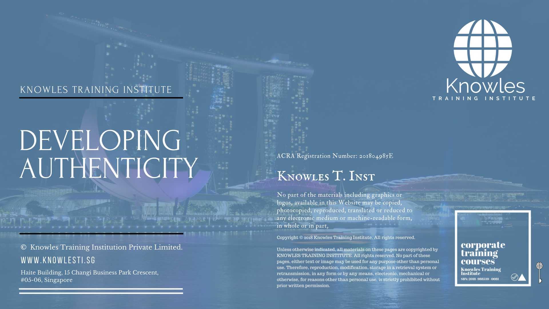 Developing Authnticity Training Course in United-Kingdom