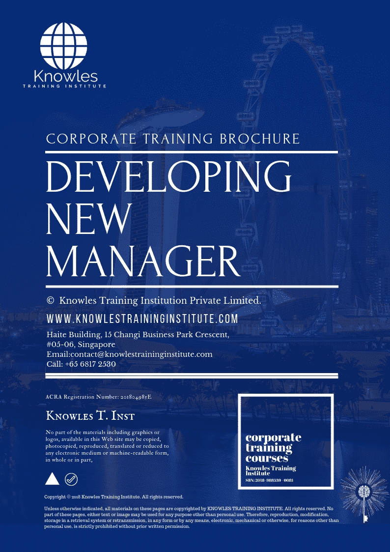 Developing New Manager Training Course in United-Kingdom Brochure