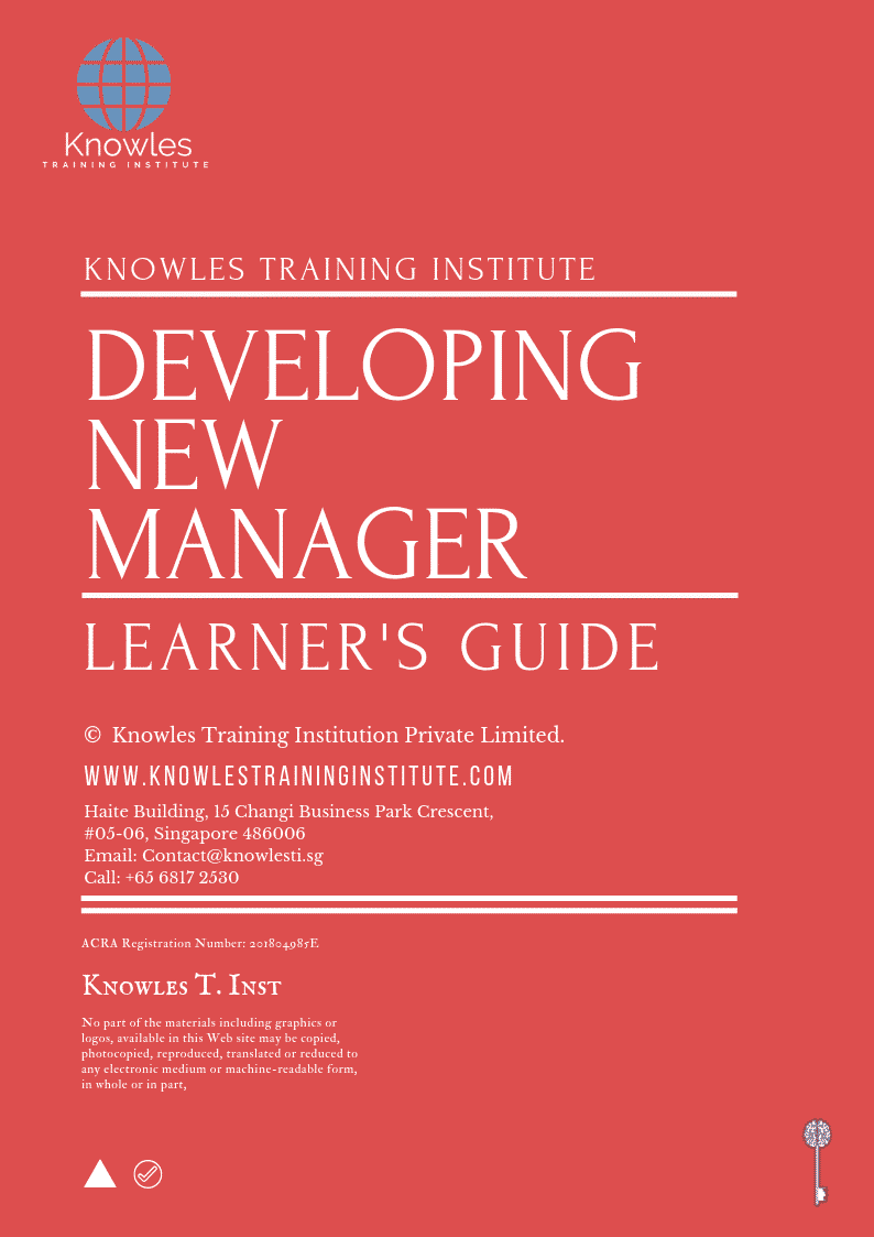 Developing New Manager Training Course in United-Kingdom Learner_s Guide