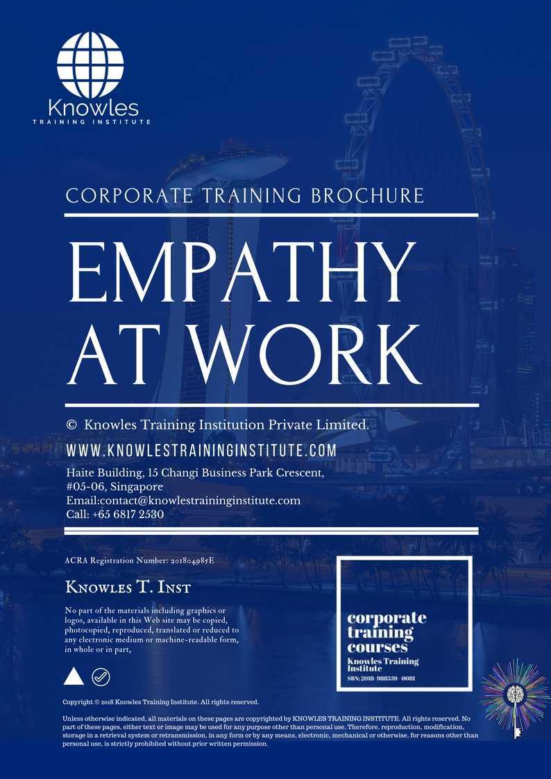 Empathy At Work Training Course in United-Kingdom Brochure