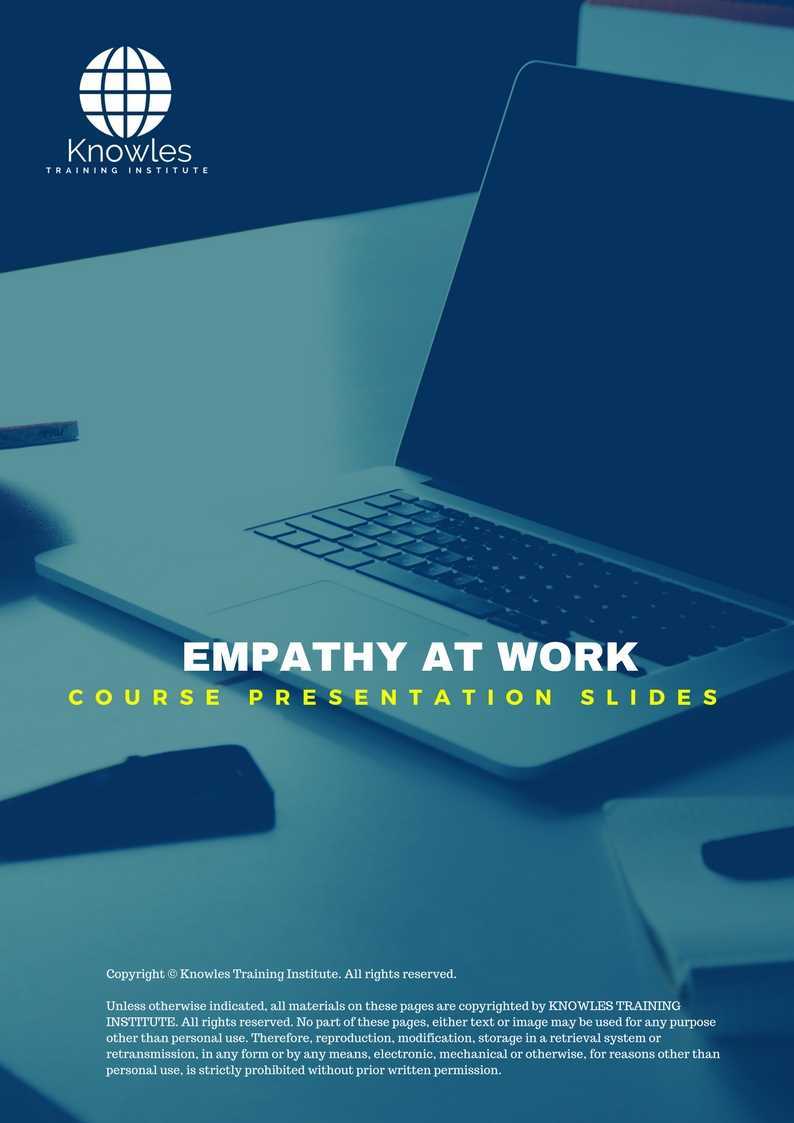 Empathy At Work Training Course in United-Kingdom Presentation Slides