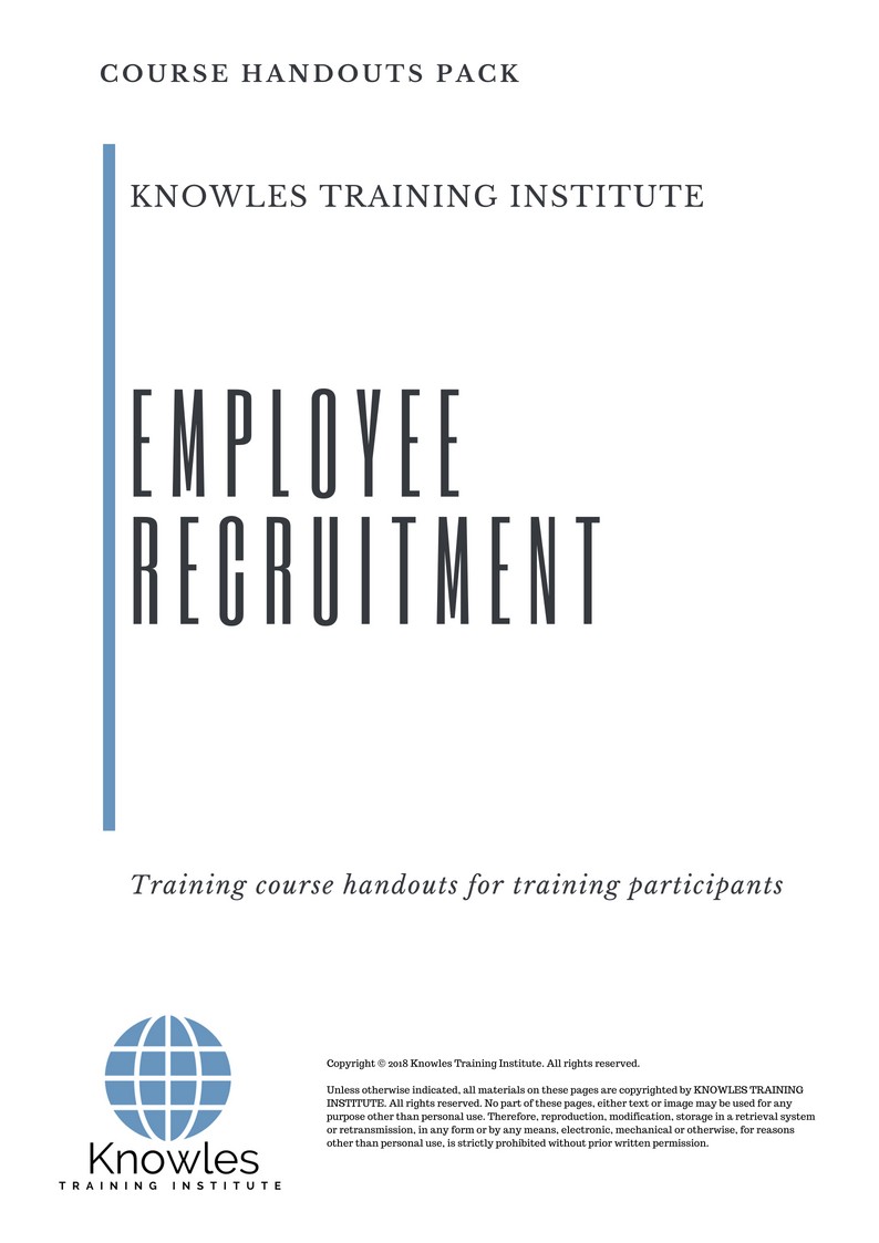 Employee Recruitment Training Course in United-Kingdom Handouts
