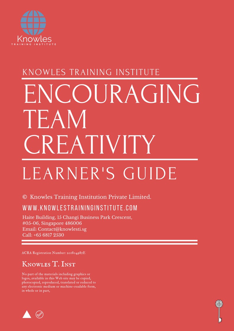 Encouraging Team Creativity Training Course in United-Kingdom Learner’s Guide
