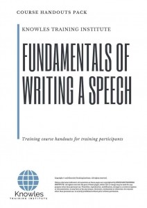 Fundamentals Of Writing A Speech Training Course in United-Kingdom Handouts