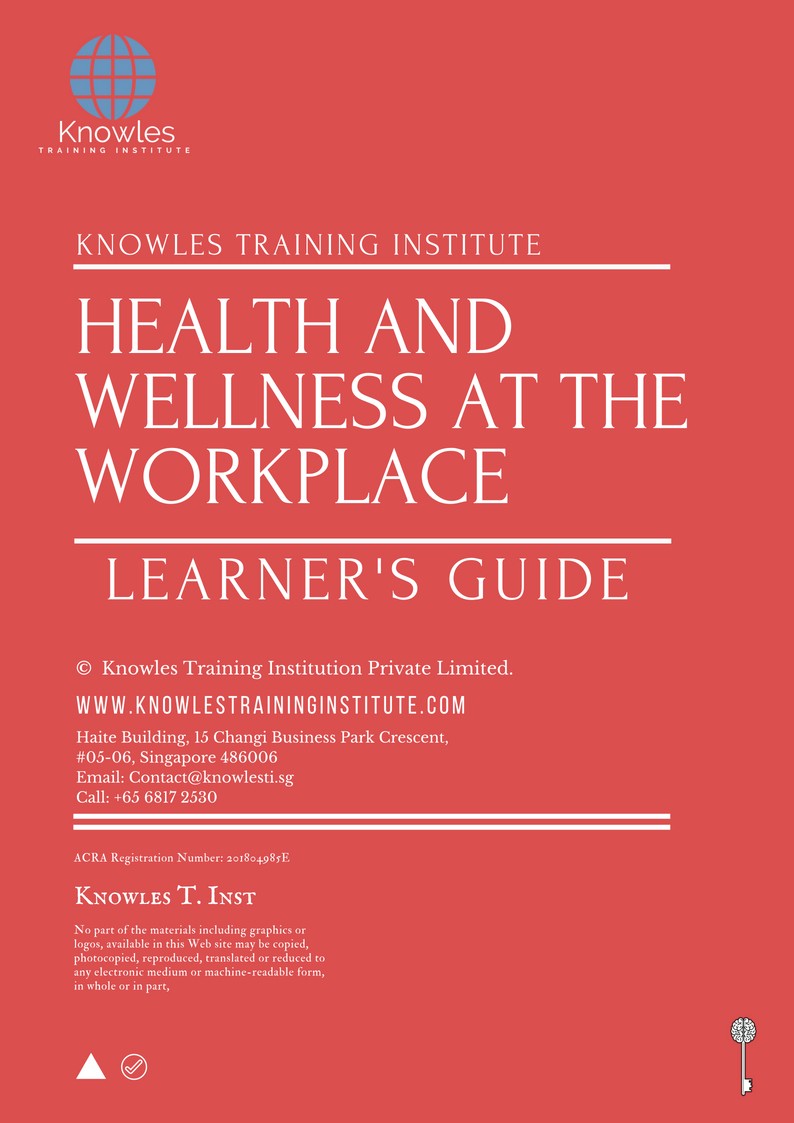 Health And Wellness At The Workplace Training Course in United-Kingdom Learner_s Guide