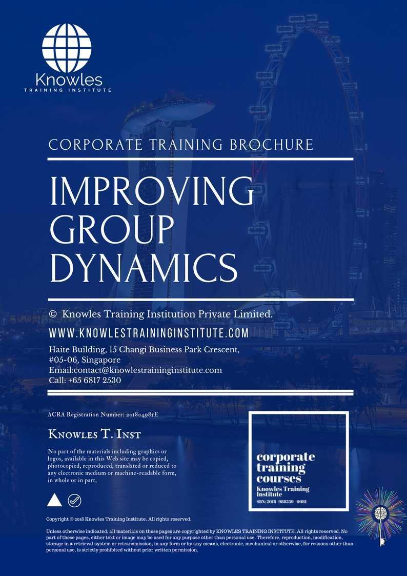 Improving Group Dynamics Training Course in United-Kingdom Brochure