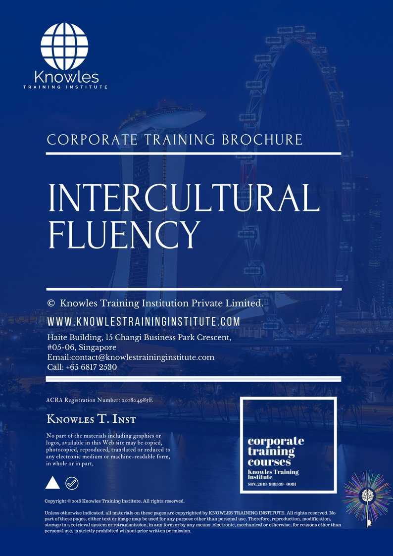 Intercultural Fluency Training Course in United-Kingdom Brochure