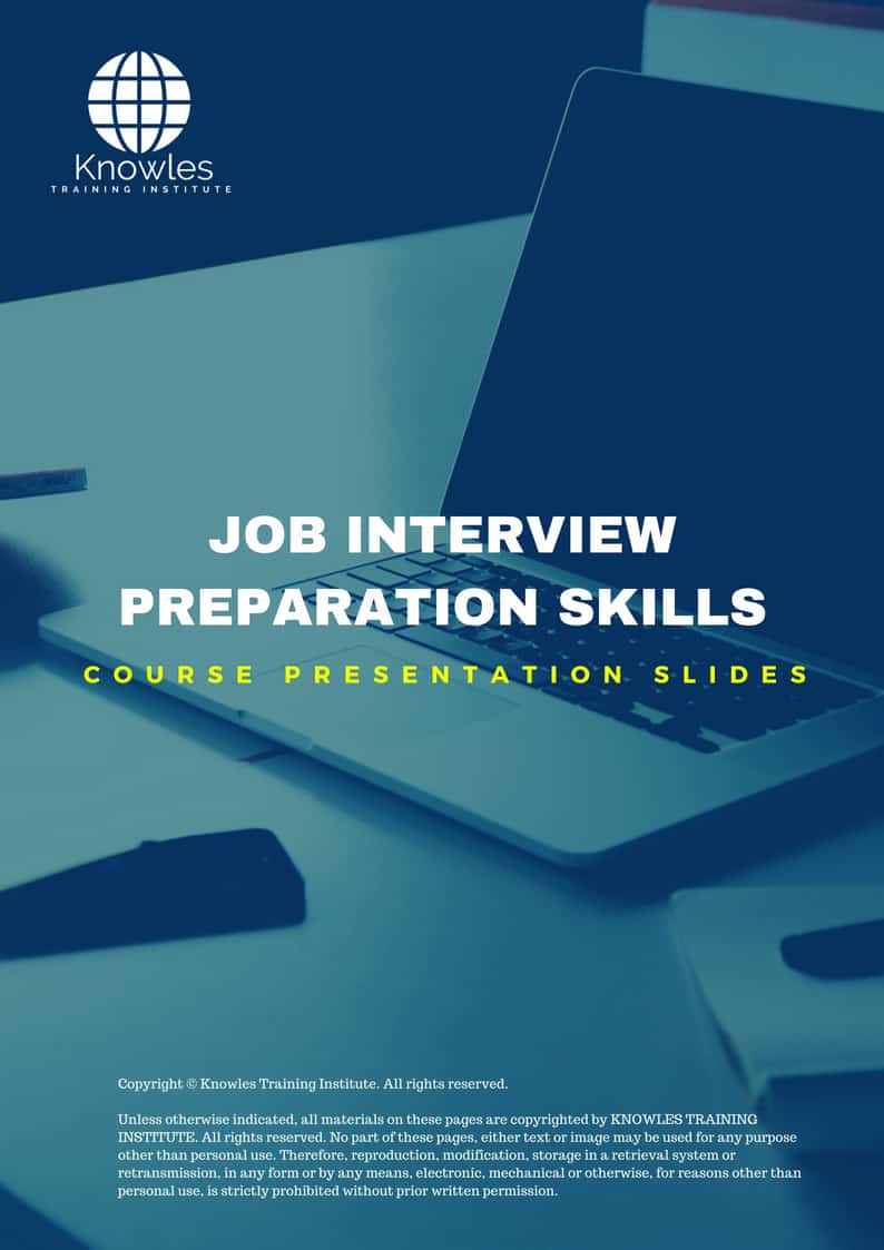 Job Interview Preparation Skills Training Course in United-Kingdom Presentation Slides