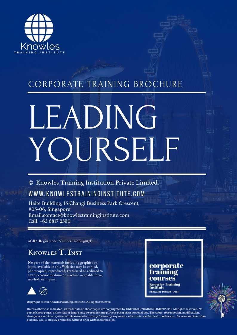 Leading Yourself Training Course in United-Kingdom Brochure