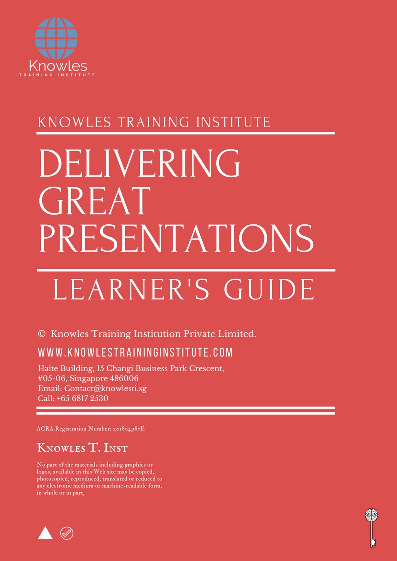 Learner’s Guide For Delivering Great Presentations Training Course in United-Kingdom