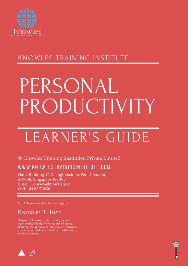 Learner’s Guide For Personal Productivity Training Course in United-Kingdom