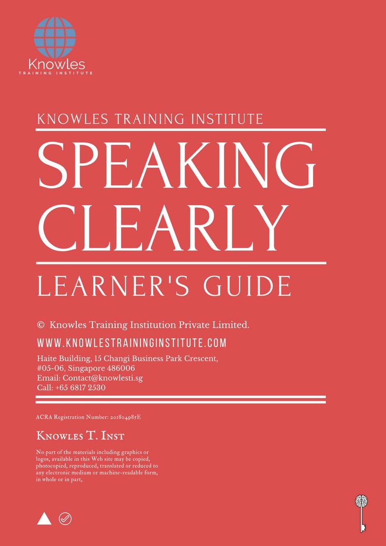 Learner’s Guide For Speaking Clearly Course in United-Kingdom