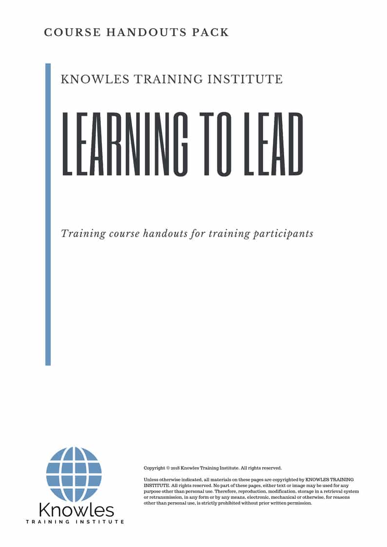 Learning To Lead Course in United-Kingdom Handouts