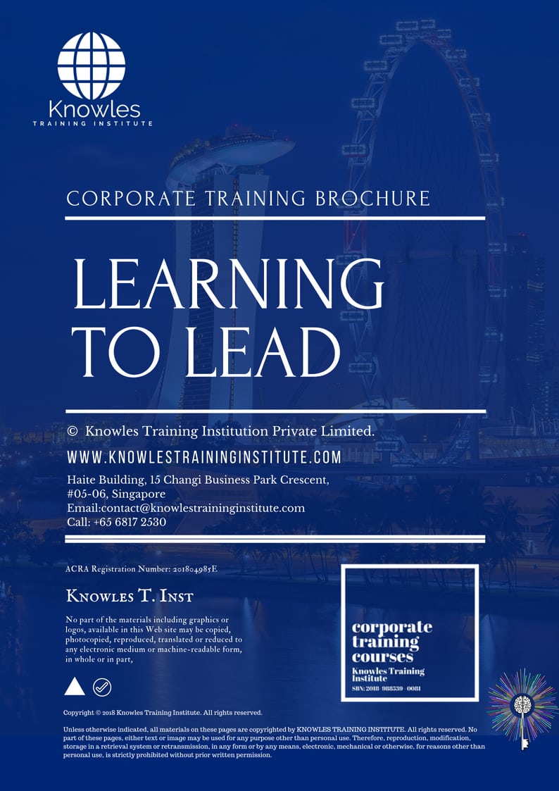 Learning To Lead Training Course in United-Kingdom Brochure