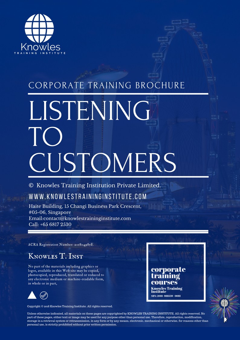 Listening To Customers Course in United-Kingdom Brochure