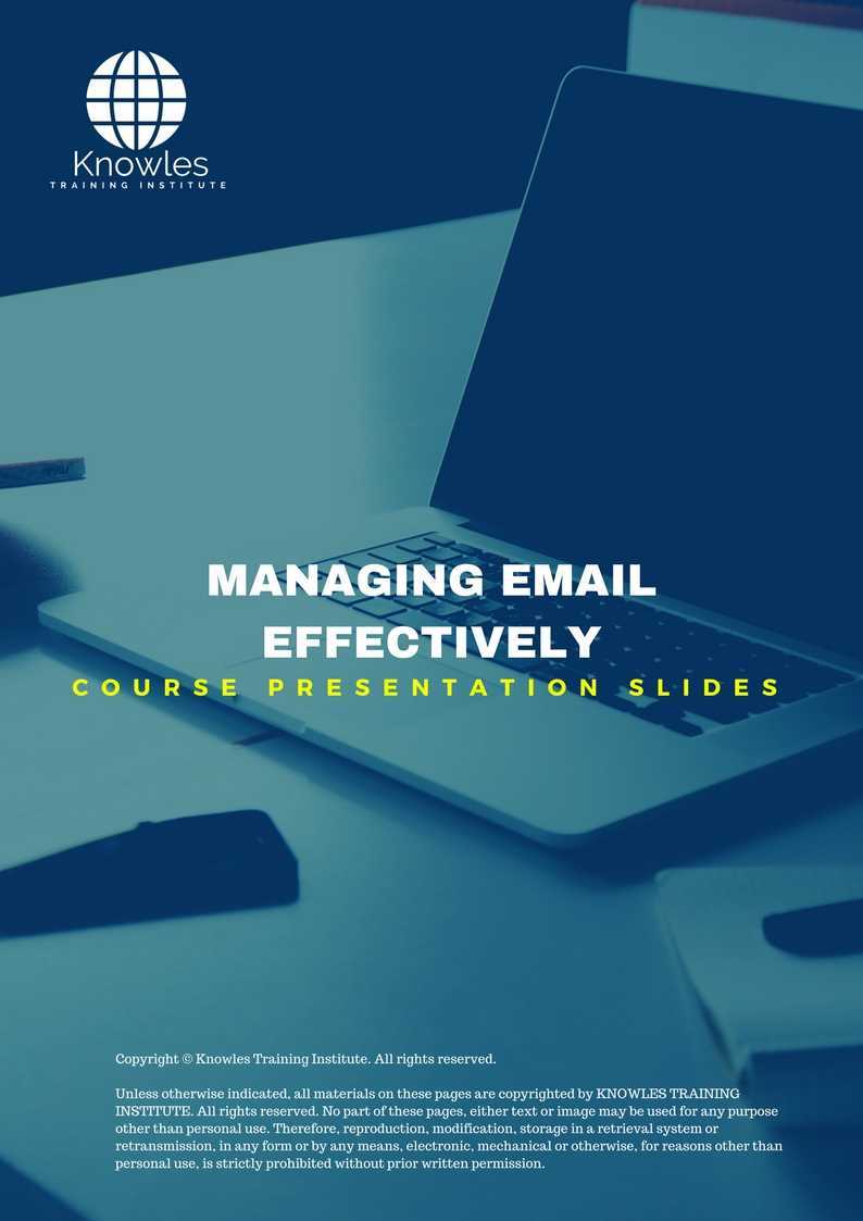 Managing Email Effectively Training Course in United-Kingdom Presentation Slides