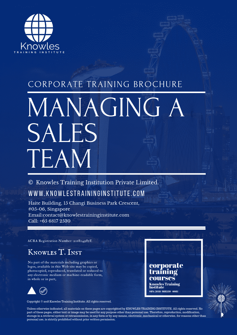 Managing a Sales Team Training Course in United-Kingdom Brochure