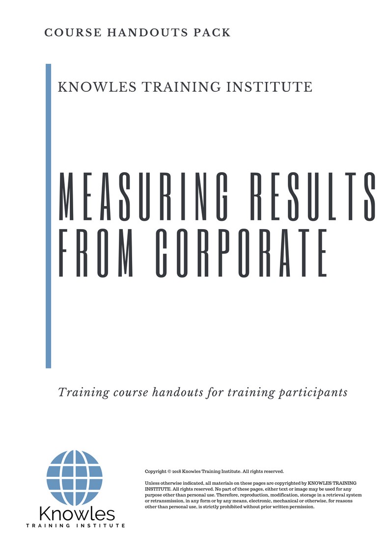 Measuring Results From Corporate Course in United-Kingdom Handouts
