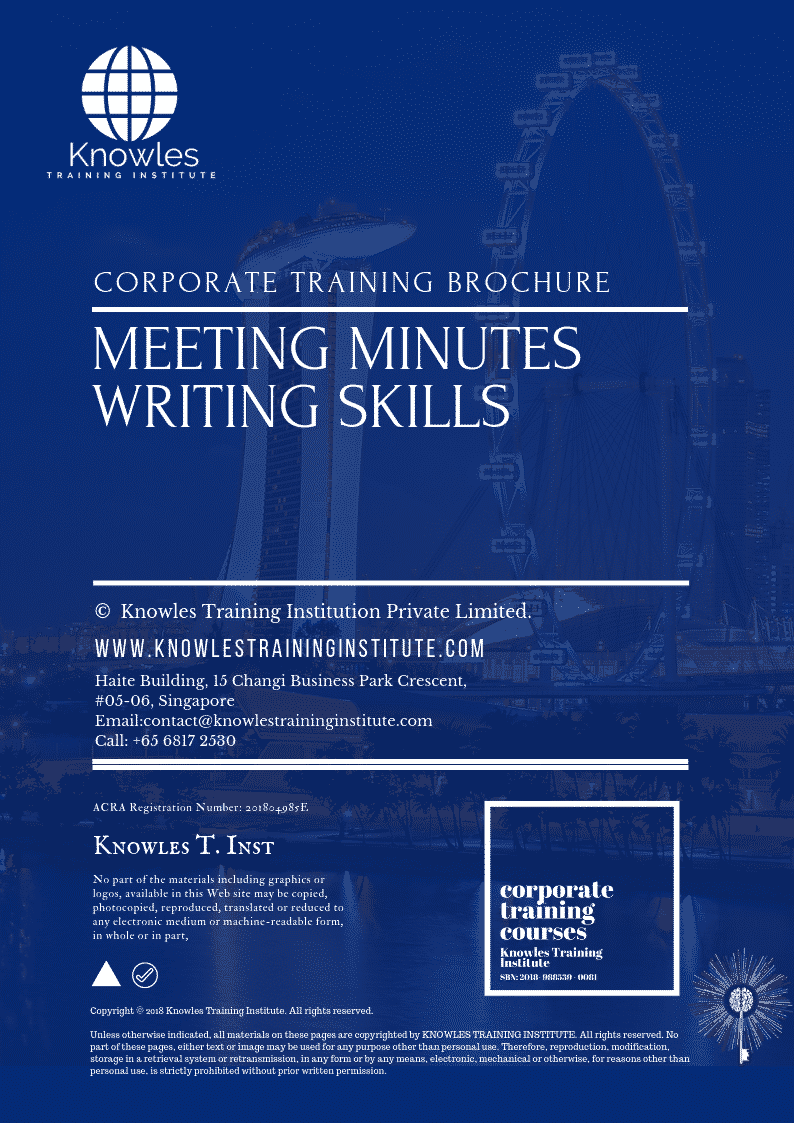 Meeting Minutes Writing Skills Training Course In United-Kingdom Brochure